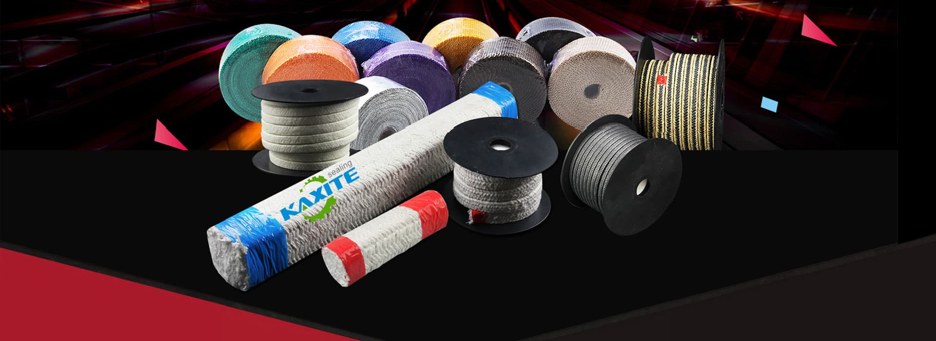 Kemasan grafit dan PTFE yang dikepang untuk penyegelan batang katup